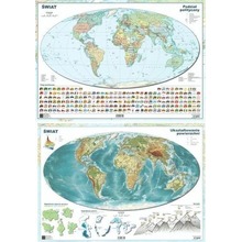 Mapa świata A2 Dwustronna ścienna ART-MAP