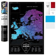 Mapa zdrapka - Travel Map Black Europe