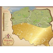 Mapa zdrapka - Travel Map Polska Pielgrzyma