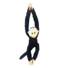 Małpka czarno biała na rzepy 30cm