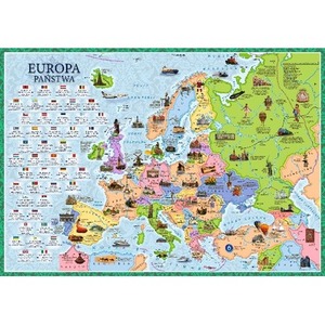 Mappuzzle Junior - Europa mapa polityczna - plakat