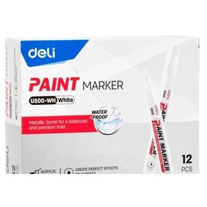 Marker olejowy 2mm biały 1szt DELI