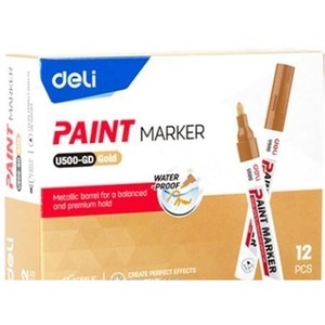 Marker olejowy 2mm złoty (12szt) DELI