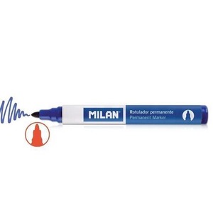 Marker permanentny okragły czerwony (12szt) MILAN