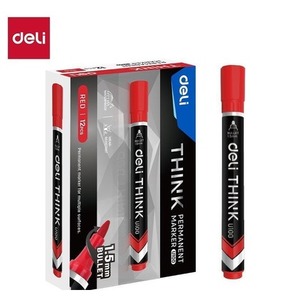 Marker permanentny okrągły 1,5mm czerwony (12szt)