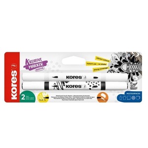 Markery akrylowe Kreative dwustronne 2szt