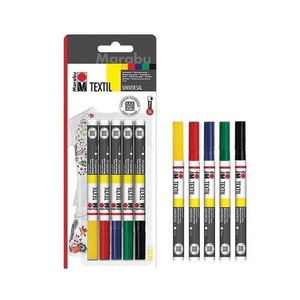 Markery do jasnych tkanin 5 kolorów