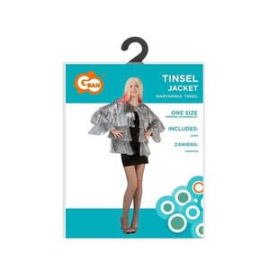 Marynarka dla dorosłych Tinsel srebrna rozm. uniw