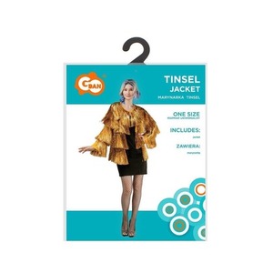 Marynarka dla dorosłych Tinsel złota rozm. uniw