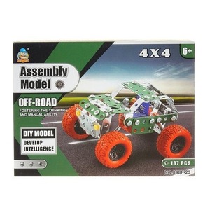 Metalowe klocki do skręcania z narzędziami 137el