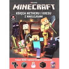 Minecraft Księga Netheru i kresu z naklejkami