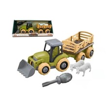 Mini farma traktor z przyczepą do skręcania