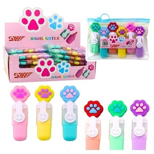 Mini zakreślacze z łapką 6szt