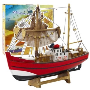 Model kolekcjonerski Statek Rybacki czerwony