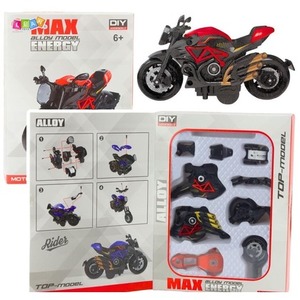 Motocykl do skręcania metalowy 1:14