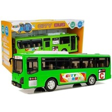 Muzyczny autobus ze światłami zielony