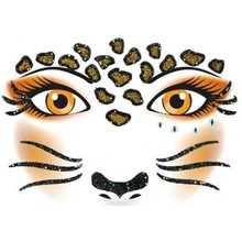 Naklejka Face Art Leopard