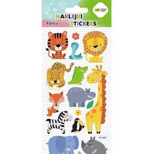 Naklejki 3D Fancy Wild Animals 90x210 HAPPY COLOR