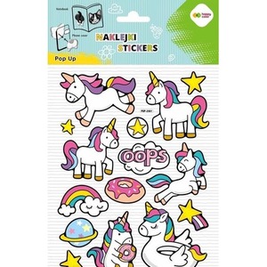 Naklejki 3D Pop Up Unicorns 146x240 HAPPY COLOR