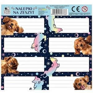 Nalepki na zeszyty Cleo i Frank 44 Pies (25szt)