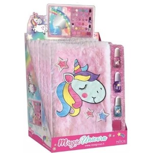 Nice Make Up pamiętnik. Okładka futerkowa jednoroźec 5+