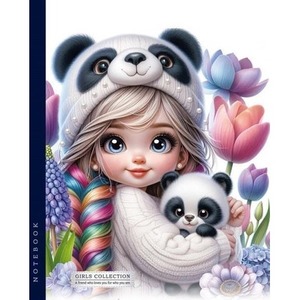 Notatnik 143x200 64K kratka Dziewczynka i panda