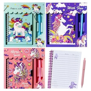 Notatnik pamiętnik jednorożec długopis MIX