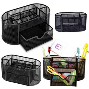 Organizer biurowy metalowy czarny