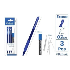 Ołówek automatyczny HB 0.7mm 3szt + rysiki