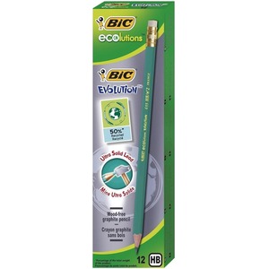 Ołówek Evolution Eco z gumką (12szt) BIC