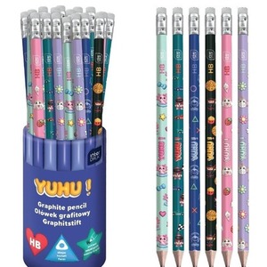 Ołówek grafitowy trójkątny z gumką HB Yuhu (36szt)