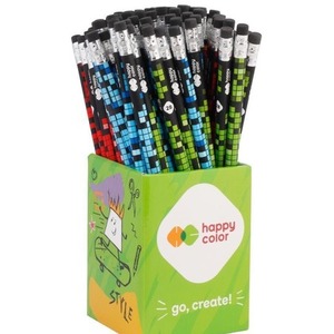 Ołówek z gumką 2B Pixi Blox (72szt) HAPPY COLOR