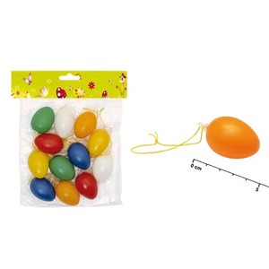 Ozdoba jajka jednokolorowe 4cm op. 12szt