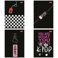 Paczka Zeszyt A4 60k.krata okładka laminowana K-Pop Vibes mix 10 sztuk