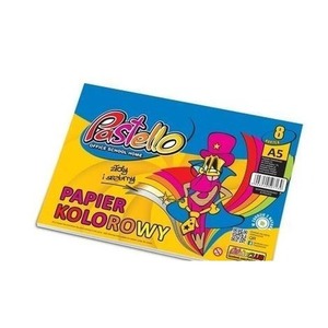 Papier kolorowy A5 8 kartek błyszczący