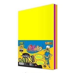 Papier ksero A4 75g 5 kolorów 200 arkuszy neon