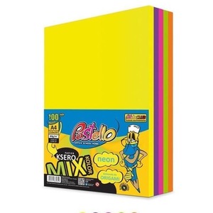 Papier ksero A4 75g 5 kolorów 500 arkuszy neon