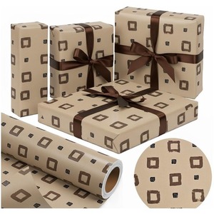 Papier ozdobny Kraftowe Kwadraty X-Strong 38cmx20m