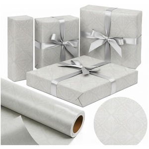 Papier ozdobny Srebrny Liść X-Strong 57cmx25m