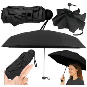 Parasolka kieszonkowa z ochroną UV UPF 50 czarna