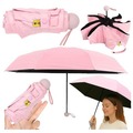 Parasolka kieszonkowa z ochroną UV UPF 50 różowa