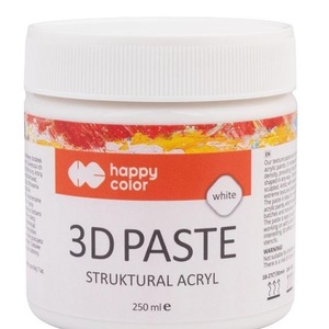 Pasta strukturalna 3D akrylowe biała HAPPY COLOR