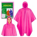 Peleryna przeciwdeszczowa z kapturem różowa