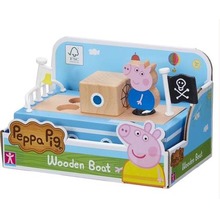 Peppa Pig - Drewniana łódka z figurką