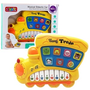 Pianinko elektryczne dla malucha żółte