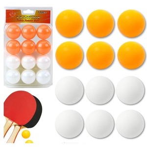 Piłeczki do ping ponga białe pomarańczowe 12szt