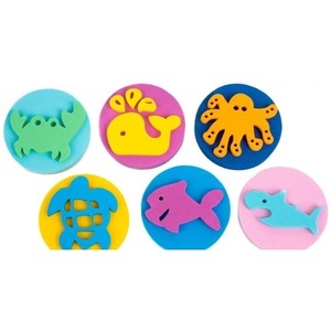 Pieczątki Token zwierzęta morskie 6szt