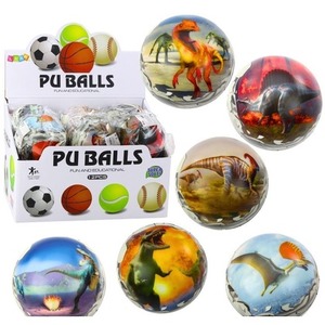 Piłka do odbijania Dinozaury 10cm MIX