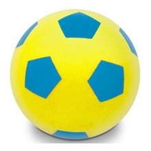 Piłka piankowa żółto niebieska 20cm