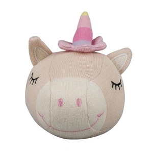 Piłka wełniana z grzechotką Jednorożec